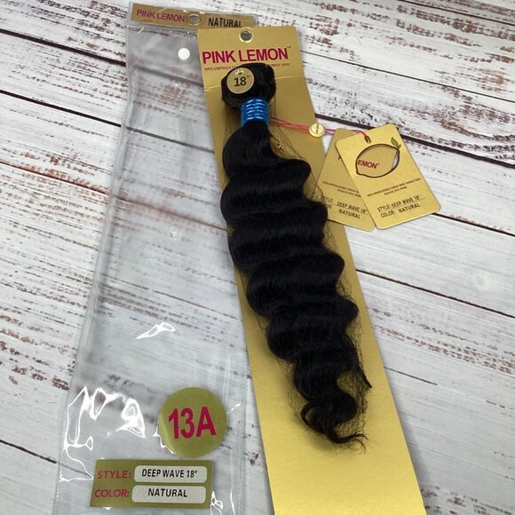 18” Deep Wave Brazilian Human Hair Natural (dark) Extensions - Picture 1 of 4